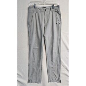Oakley Performance Golf Chino Straight Pants Men 28x32 Gray Regular Fit Stretch